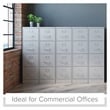 Hirsh 22-in Deep 4-Drawer Metal Letter Width Vertical File Cabinet Light Gray