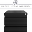 Hirsh 20-inch Deep Mobile Pedestal File 2 Drawer Metal Box Backpack Black