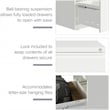 Hirsh 20-inch Deep Mobile Pedestal File 2 Drawer Metal Box Backpack White