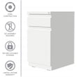 Hirsh 20-inch Deep Mobile Pedestal File 2 Drawer Metal Box Backpack White
