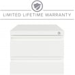 Hirsh 20-inch Deep Mobile Pedestal File 2 Drawer Metal Box Backpack White