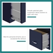 Space Solutions 3 Drawer Metal Vertical File Cabinet with Lock in Navy