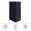 Space Solutions 3 Drawer Metal Vertical File Cabinet with Lock in Navy