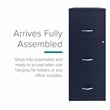 Space Solutions 3 Drawer Metal Vertical File Cabinet with Lock in Navy