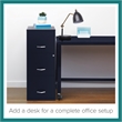 Space Solutions 3 Drawer Metal Vertical File Cabinet with Lock in Navy