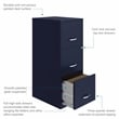 Space Solutions 3 Drawer Metal Vertical File Cabinet with Lock in Navy