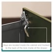 Space Solutions 3 Drawer Metal Vertical File Cabinet with Lock in Navy