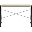 Space Solutions 43 inch Metal Folding Home Office Desk Black/Teak