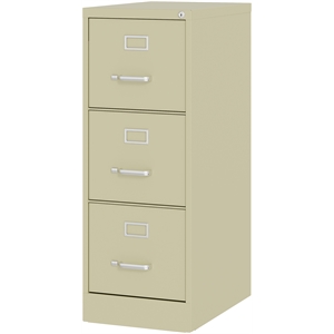hirsh 22-in deep 3 drawer - letter width - vertical metal file cabinet