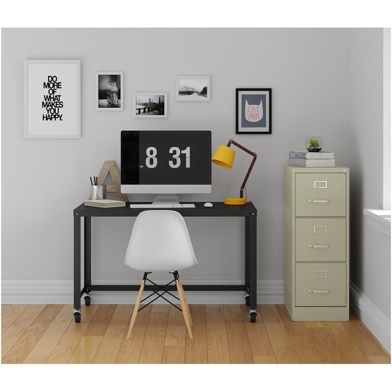 Hirsh 22-in Deep 3 Drawer Letter Width Vertical Metal File Cabinet - Putty/Beige