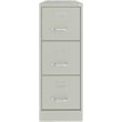 Hirsh 22-in Deep 3-Drawer Metal Letter Width Vertical File Cabinet in Light Gray