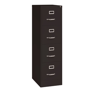 Hirsh 22&quot Deep 4 Drawer Commercial Metal File Cabinet - Black - 3 units total