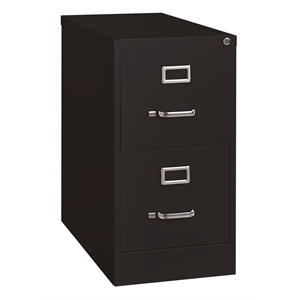 Hirsh 25&quot Deep 2 Drawer Commercial Metal File Cabinet - Black - 9 units total