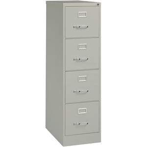 Hirsh 25&quot Deep 4 Drawer Commercial Metal File Cabinet Light Gray 3 units total