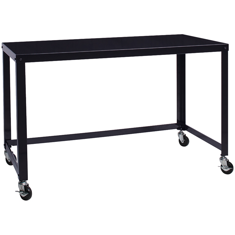 Space Solutions Home Office Metal Desk and Storage Set -  Black