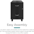 Space Solutions Home Office Metal Desk and Storage Set -  Black