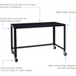 Space Solutions Home Office Metal Desk and Storage Set -  Black