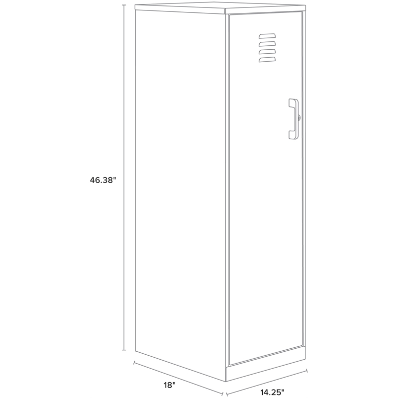 Space Solutions 4 Shelf No Assembly Metal Storage Locker Cabinet Classic Blue