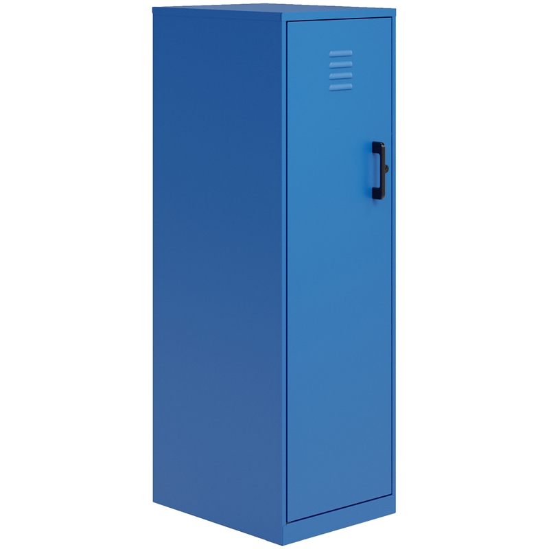 Space Solutions 4 Shelf No Assembly Metal Storage Locker Cabinet Classic Blue