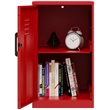 Space Solutions 2 Shelf Mini No Assembly Metal Storage Locker Cabinet Lava Red