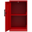 Space Solutions 2 Shelf Mini No Assembly Metal Storage Locker Cabinet Lava Red
