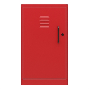 Space Solutions 2 Shelf Mini No Assembly Metal Storage Locker Cabinet Lava Red