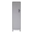 Space Solutions 4 Shelf No Assembly Metal Storage Locker Cabinet Arctic Silver