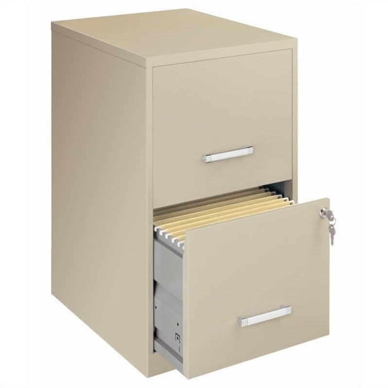 E Solutions 18 Deep 2 Drawer Metal File Cabinet Putty Beige Bushfurniturecollection Com