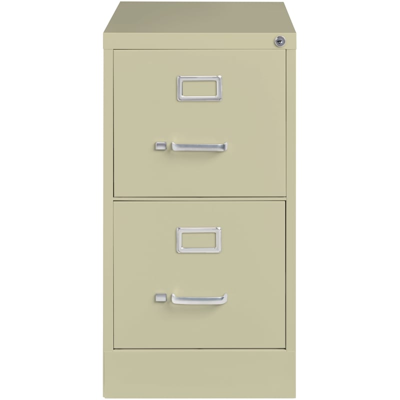 Hirsh 25-in Deep Metal 2 Drawer Letter Width Vertical File Cabinet Putty