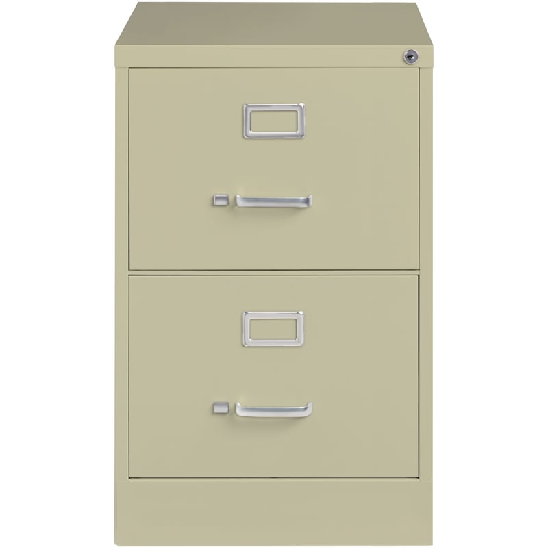 Hirsh 25-in Deep Metal 2 Drawer Legal Width Vertical File Cabinet Putty/Beige