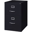 Hirsh 25-in Deep Modern Metal 2 Drawer Legal Width Vertical File Cabinet Black