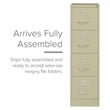 Hirsh 25-in Deep Metal 4 Drawer Letter Width Vertical File Cabinet Putty/Beige
