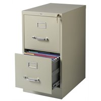  Hirsh Industries 25 Deep Vertical File Cabinet 2-Drawer Letter  Size, Putty, 14409 : Office Products