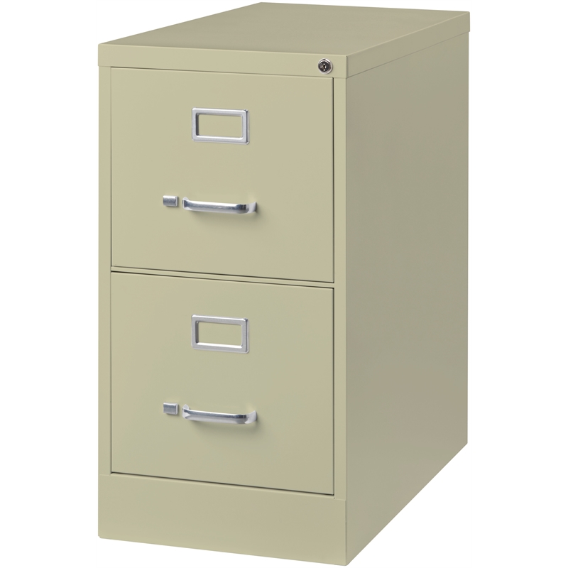 Putty Pro Series Two Drawer Legal Vertical File Cabinet 26.5 inches deep 
