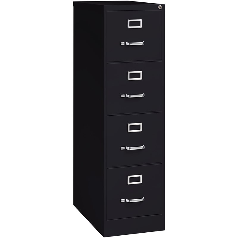 Hirsh 26.5-in Deep Metal 4 Drawer Letter Width Vertical File Cabinet Black