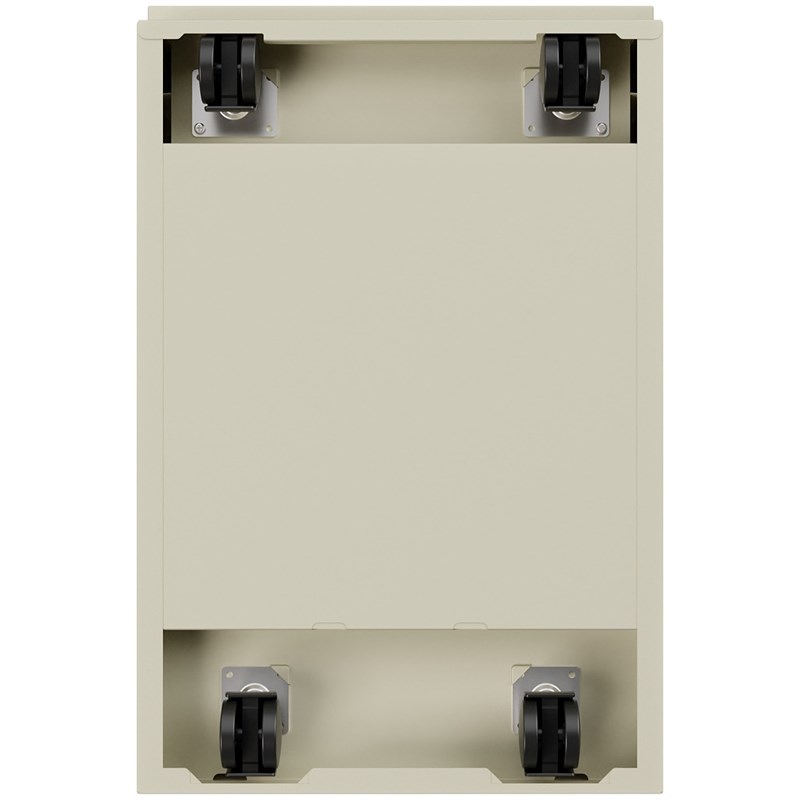 Hirsh 20-inch Deep Metal Mobile Pedestal File 3-Drawer Box/Box/File. Putty/Beige