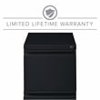 Hirsh 20-in Deep Metal Mobile Pedestal 2-Drawer File/File. Full Width Pull Black