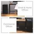 Hirsh 20-in Deep Metal Mobile Pedestal 2-Drawer File/File. Full Width Pull Black