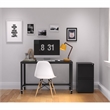 Hirsh 20-in Deep Metal Mobile Pedestal 2-Drawer File/File. Full Width Pull Black