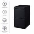 Hirsh 20-in Deep Metal Mobile Pedestal 2-Drawer File/File. Full Width Pull Black