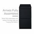 Hirsh 20-in Deep Metal Mobile Pedestal 2-Drawer File/File. Full Width Pull Black