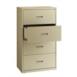 Hirsh 30-in Wide HL1000 Series Metal 4 Drawer Lateral File Cabinet Putty