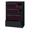 Hirsh 36-in Wide Metal 4 Drawer Lateral File Cabinet with Roll-out Shelves Black