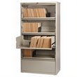 Hirsh 36-in Wide HL10000 5 Drawer Lateral File Cabinet. Roll-out Shelves. Beige