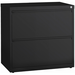 Hirsh 30-in Wide HL10000 Series Metal 2 Drawer Lateral File Cabinet Black