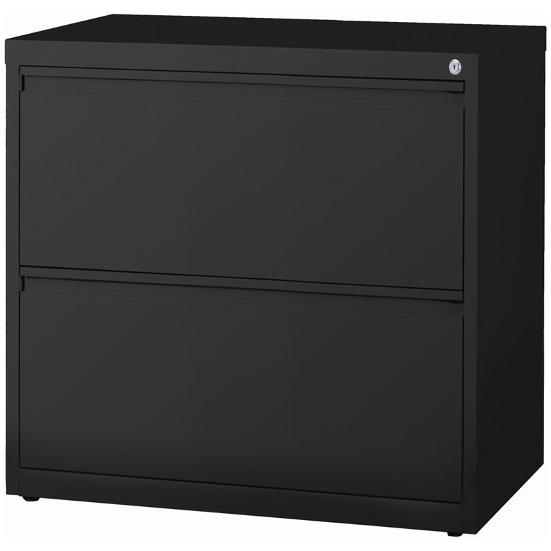 Hirsh 30-in Wide HL10000 Series Metal 2 Drawer Lateral File Cabinet Black