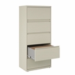 Hirsh 30-in Wide HL10000 Series Metal 5 Drawer Lateral File Cabinet Putty/Beige