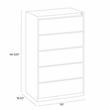Hirsh 30-in Wide HL10000 Series Metal 5 Drawer Lateral File Cabinet Black