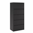 Hirsh 30-in Wide HL10000 Series Metal 5 Drawer Lateral File Cabinet Black
