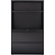 Hirsh 36-in Wide HL8000 Series 2 Drawer Lateral Combo File Cabinet Black